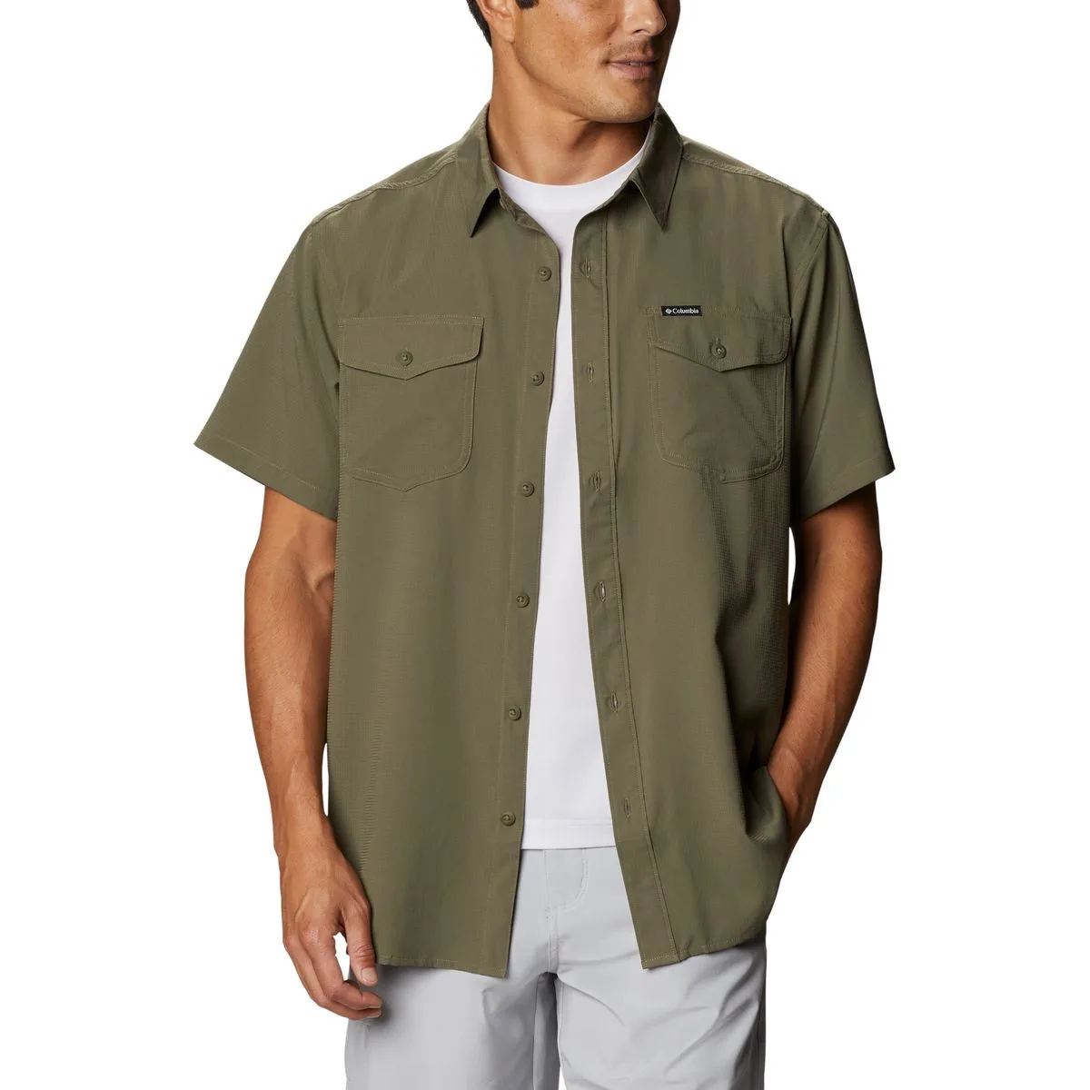 Utilizer II Solid Herren Hemd, grün XXL
