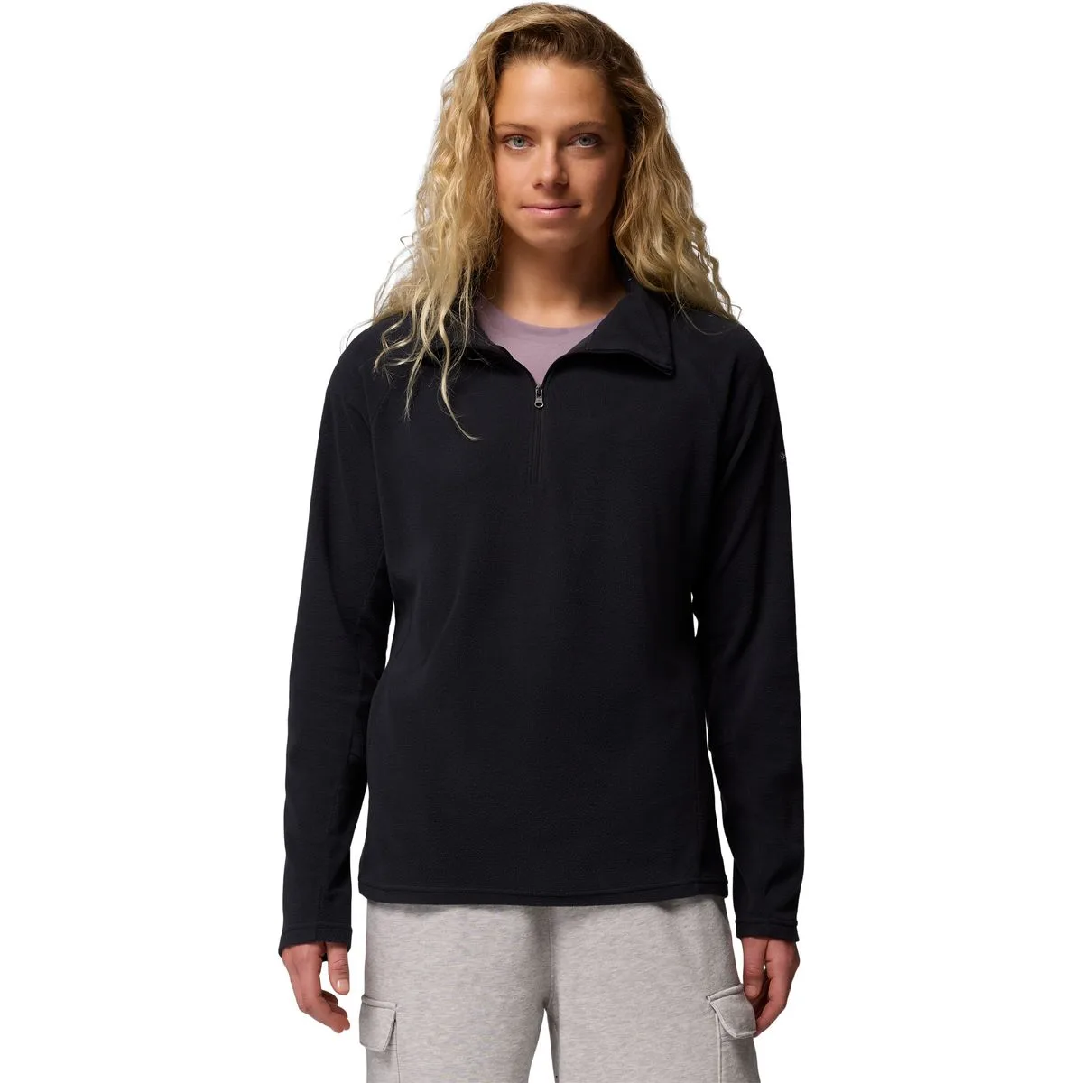 Glacial IV Half Zip Damen Rollkragenpullover, schwarz XXL