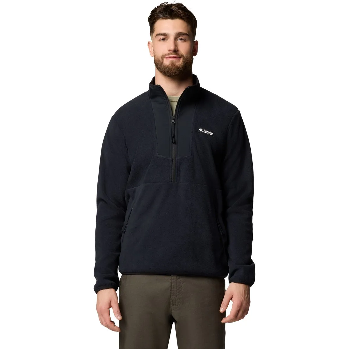 Sequoia Grove Half Zip Fleece Herren Rollkragenpullover, schwarz XXL