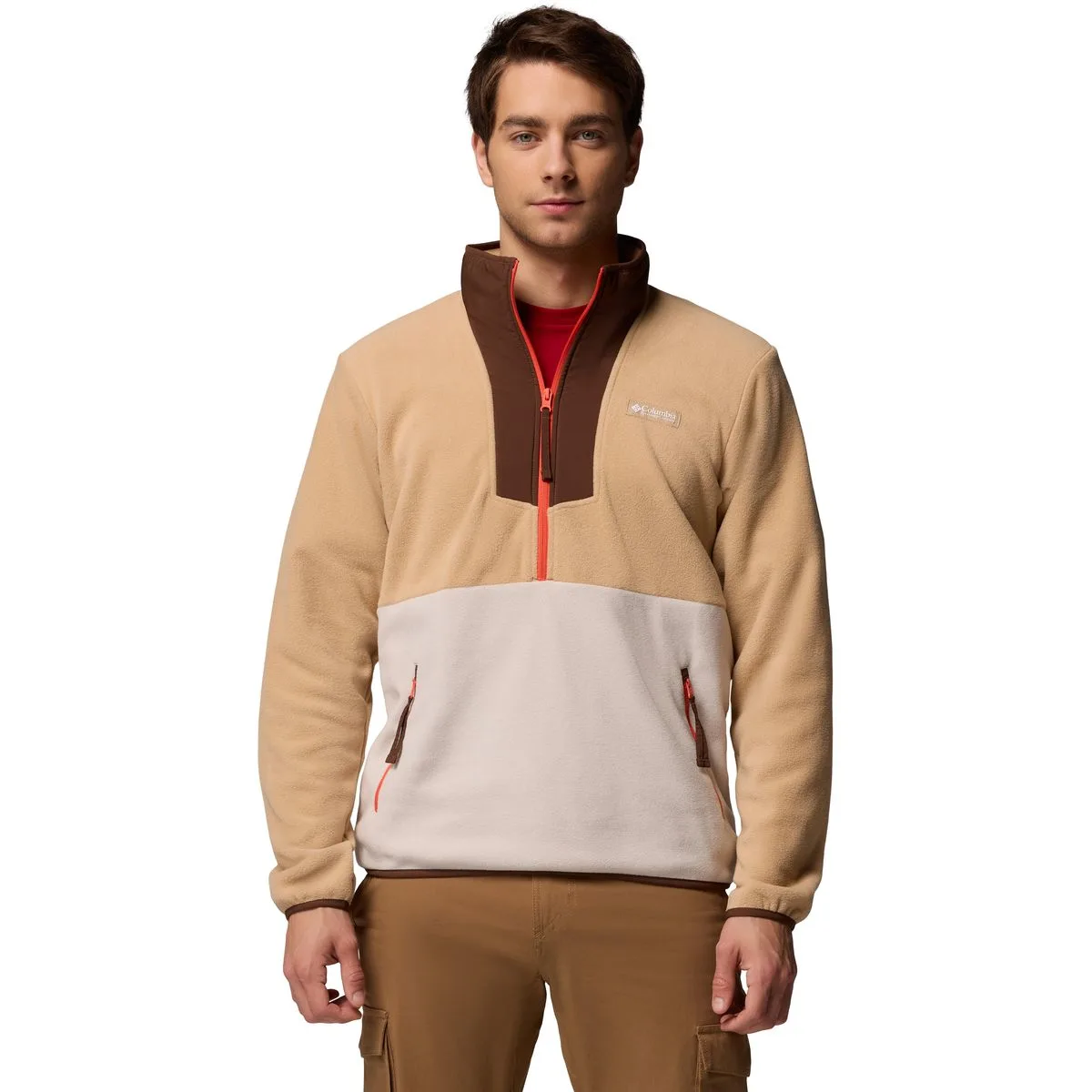 Sequoia Grove Half Zip Fleece Herren Rollkragenpullover, braun M