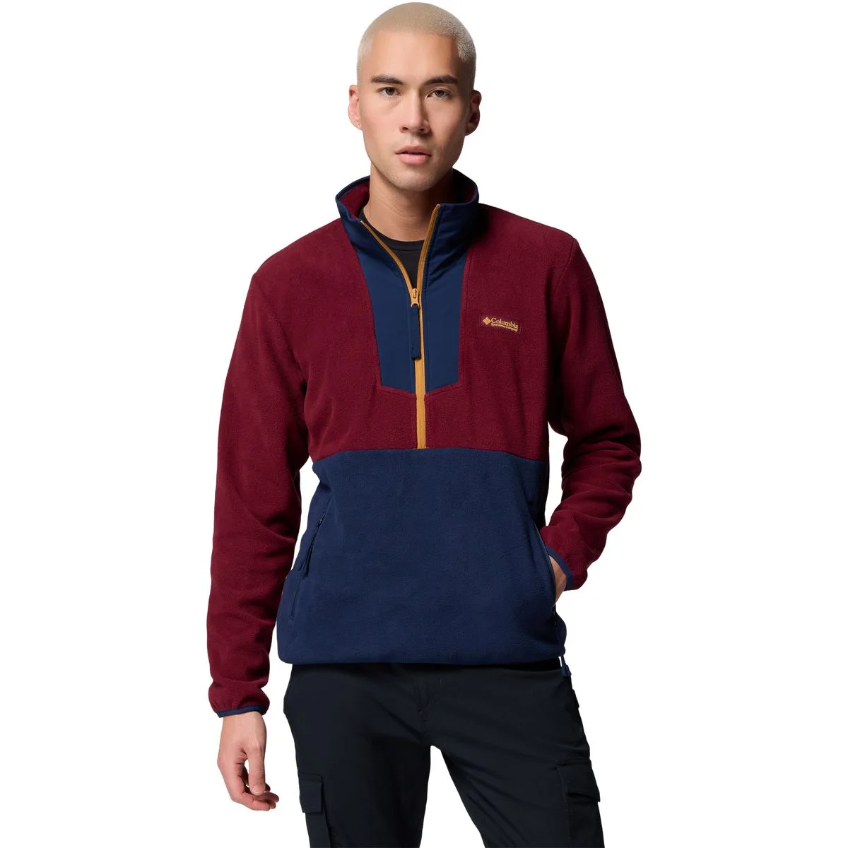 Sequoia Grove Half Zip Fleece Herren Rollkragenpullover, rot L