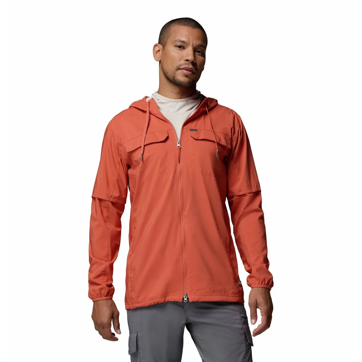 Skien Valley Hooded Herren Longsleeve, orange XL