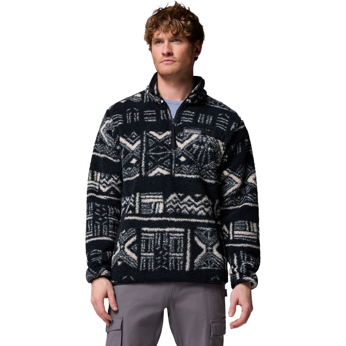 Rugged Ridge High Pile Half Zip Herren Rollkragenpullover, schwarz S