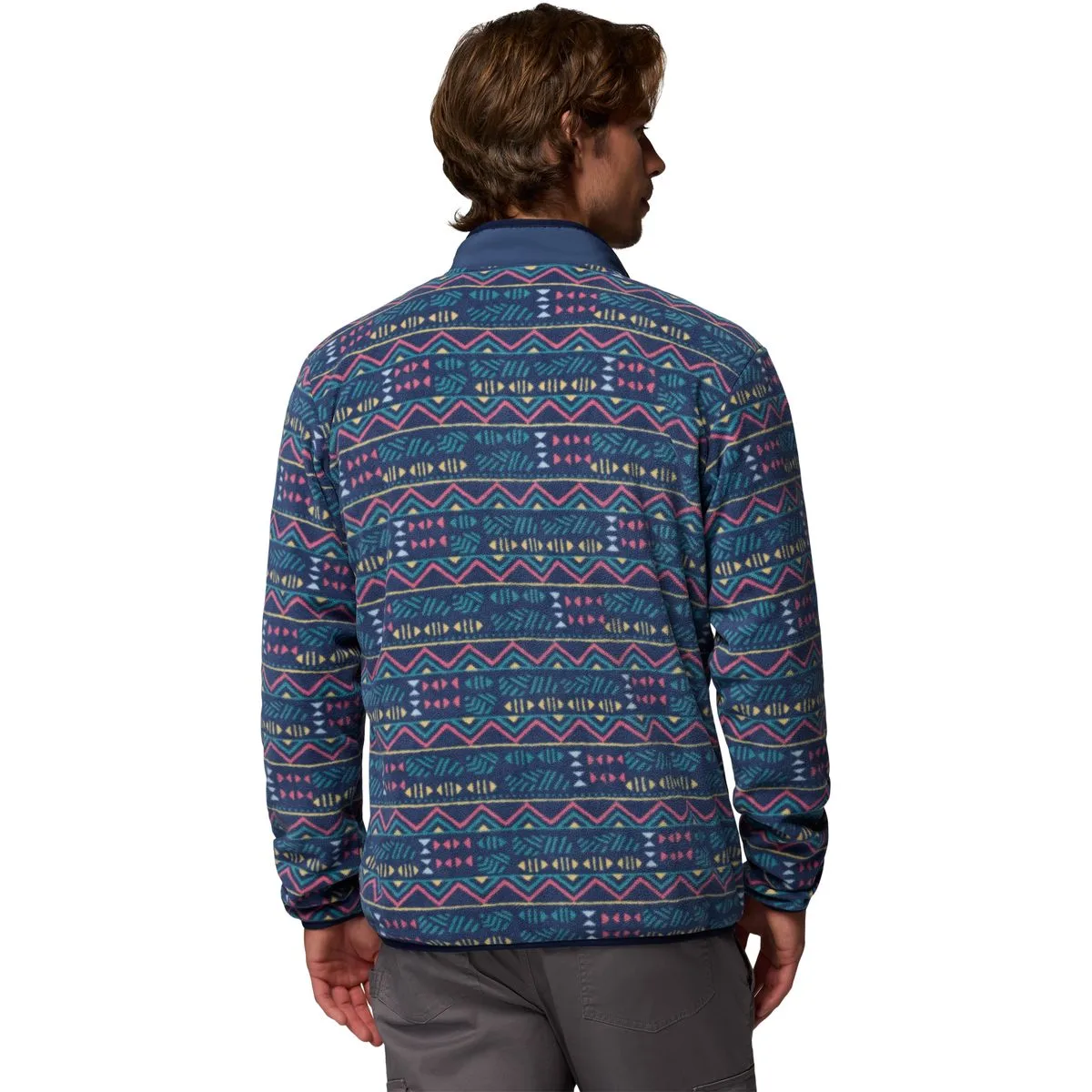 Sequoia Grove Printed Full Zip Herren Rollkragenpullover, blau XL