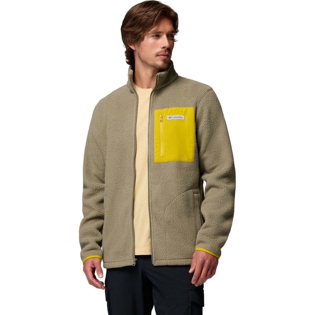 Jasper Ridge Pebbled Full Zip Fleece Herren Rollkragenpullover, grün M