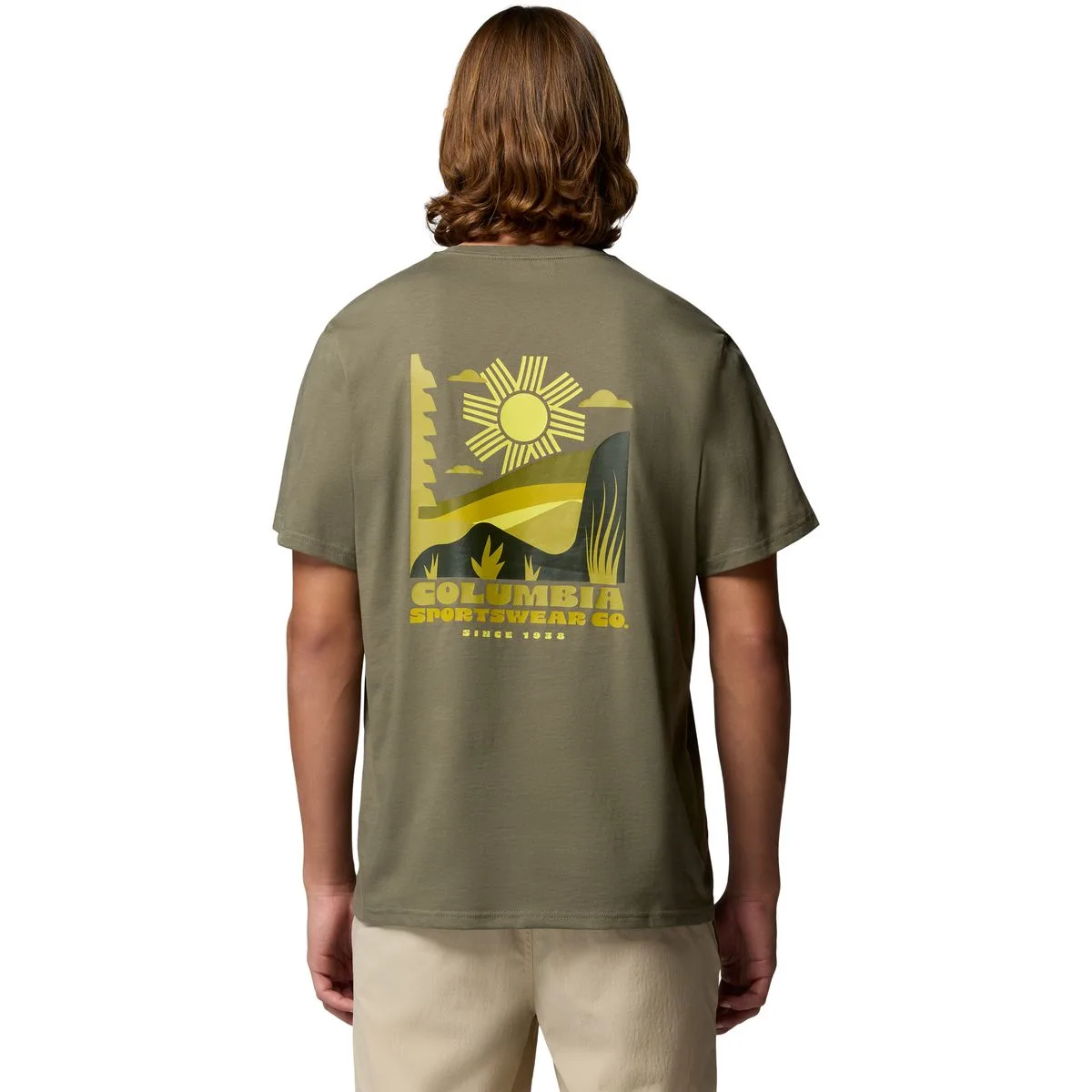 CSC Outdoor Back Graphic Herren T-Shirt, grün XXL