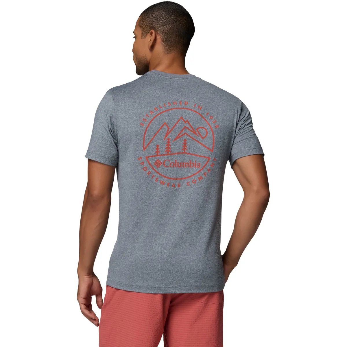 Parsons Point Back Graphic Herren T-Shirt, grau M