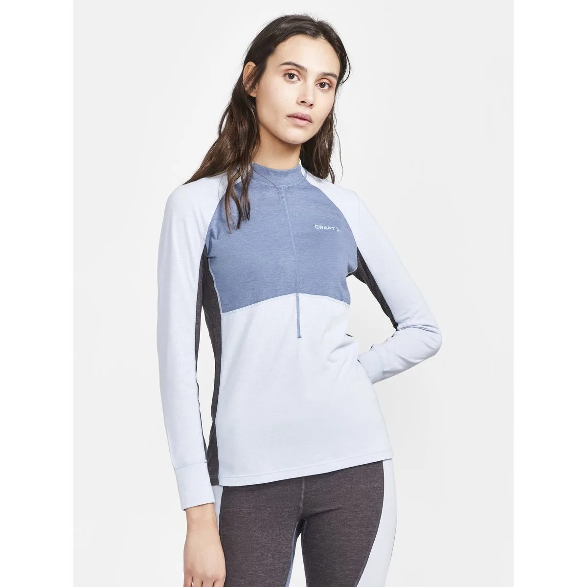 Core Wool Mix Set Damen Unterwäsche-Set, hellblau L
