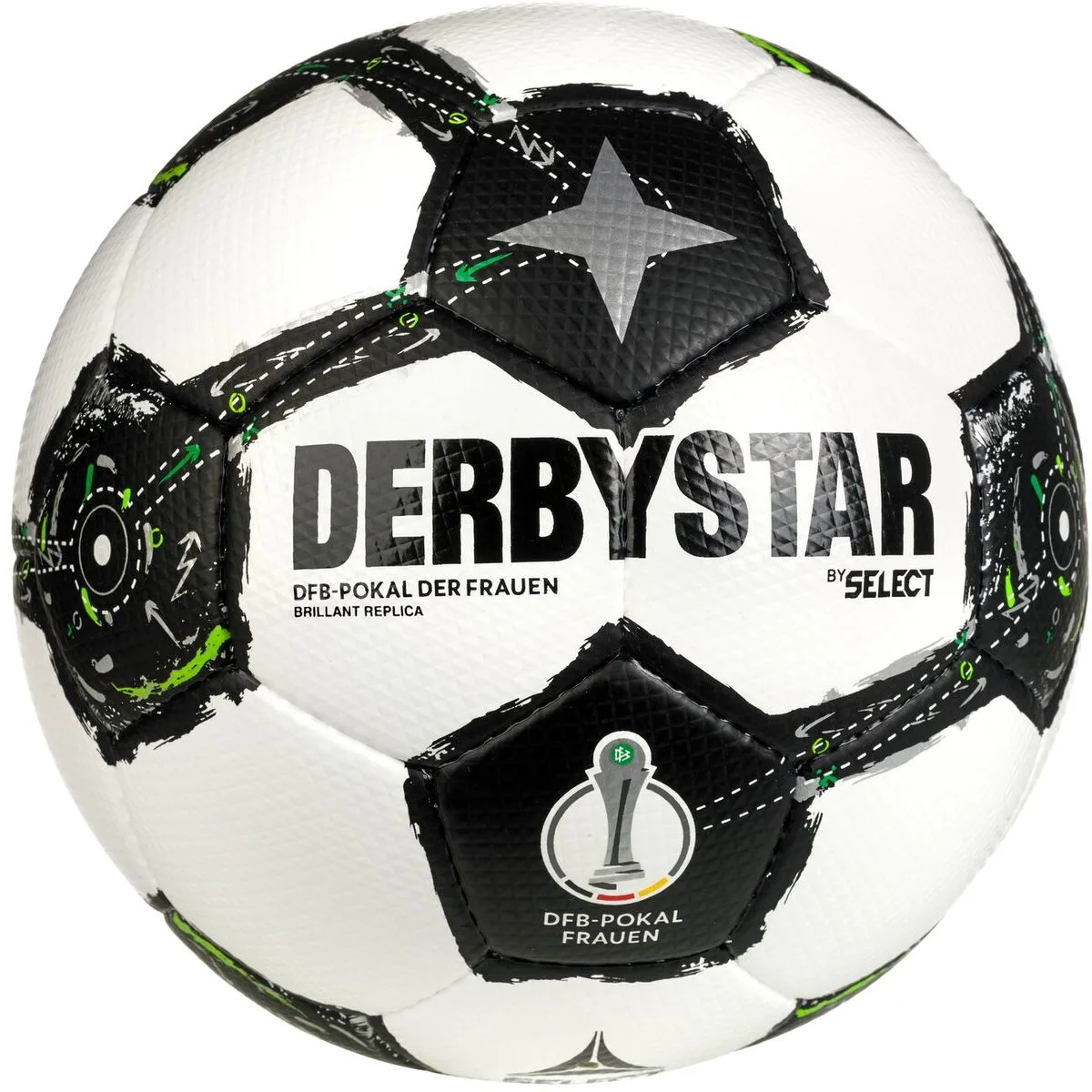 Derbystar DFB-Pokal Frauen Brillant Replica v25 Outdoor-Fußball, weiß