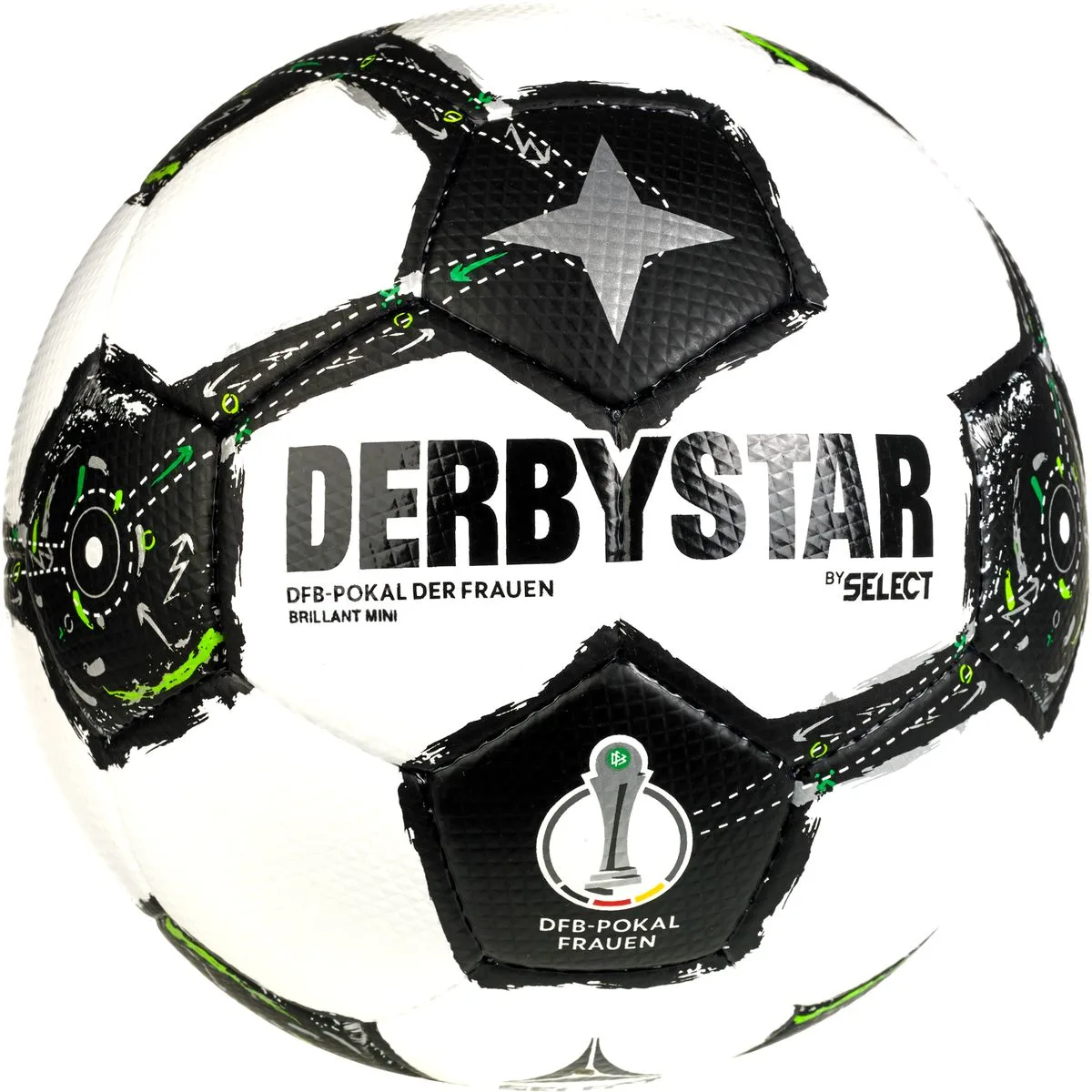 Derbystar DFB-Pokal Frauen Brillant Mini v25 Outdoor-Fußball, weiß