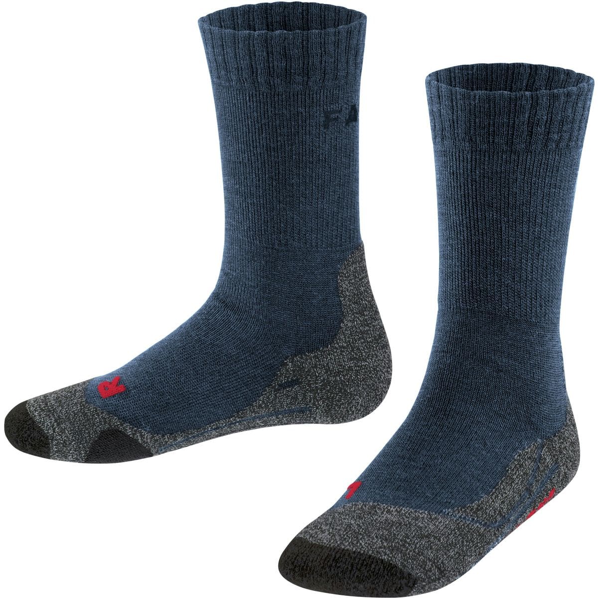 Trekking 2 Kinder Socken, blau 31-34