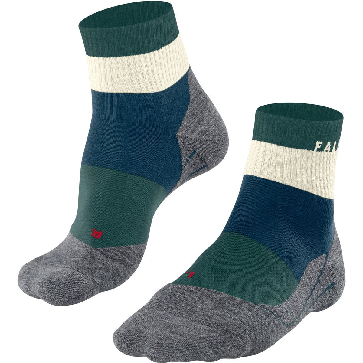 Trekking 5 Wander Herren Socken, grün 44-45