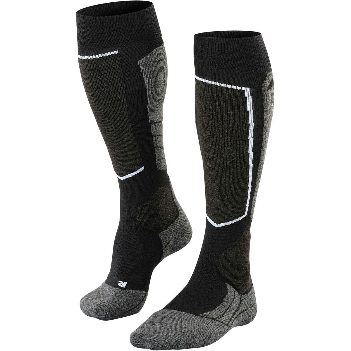 Skiing 2 Intermediate Wool Herren Strümpfe, schwarz 42-43