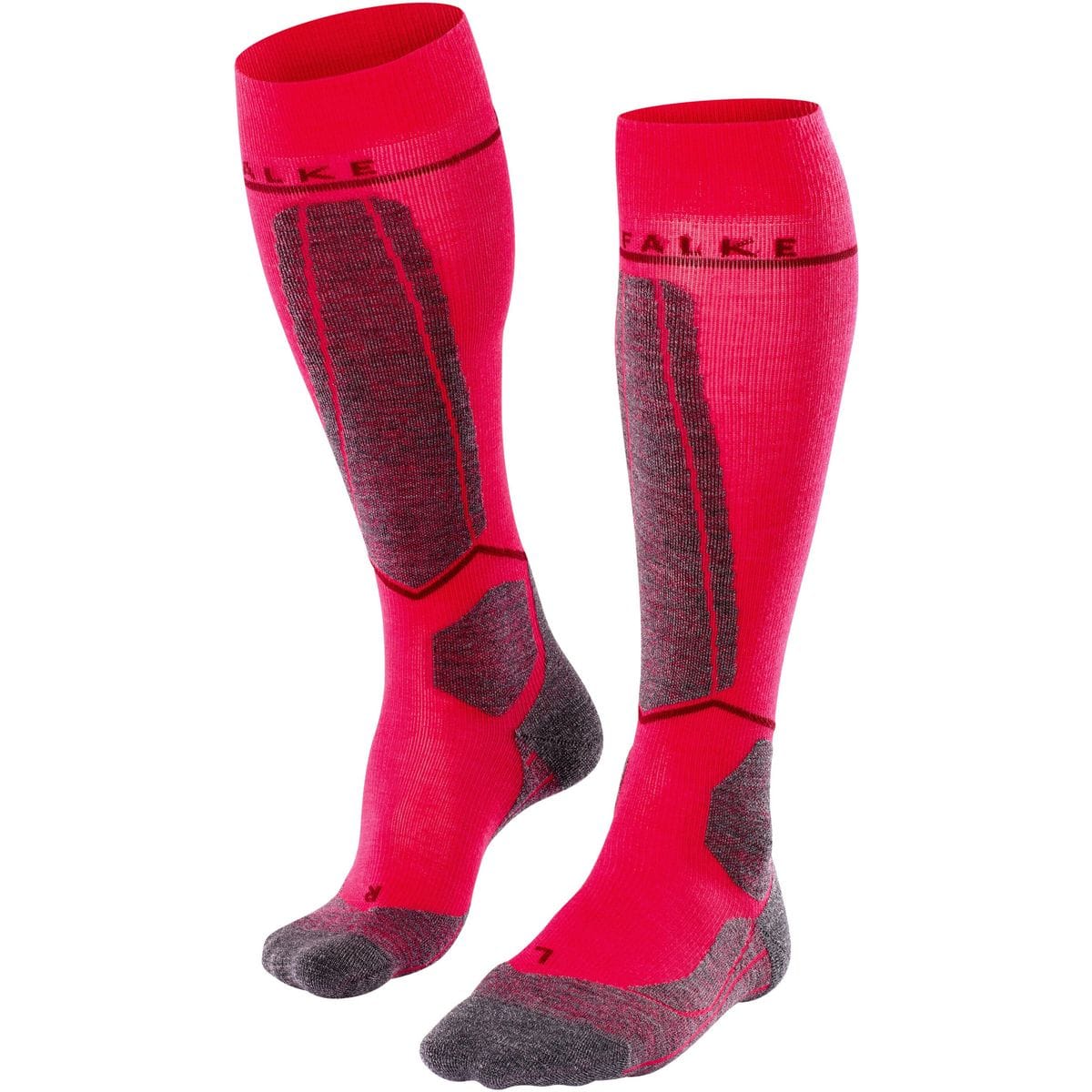 Skiing 4 Advanced Compression Lig Damen Strümpfe, rot 37-38