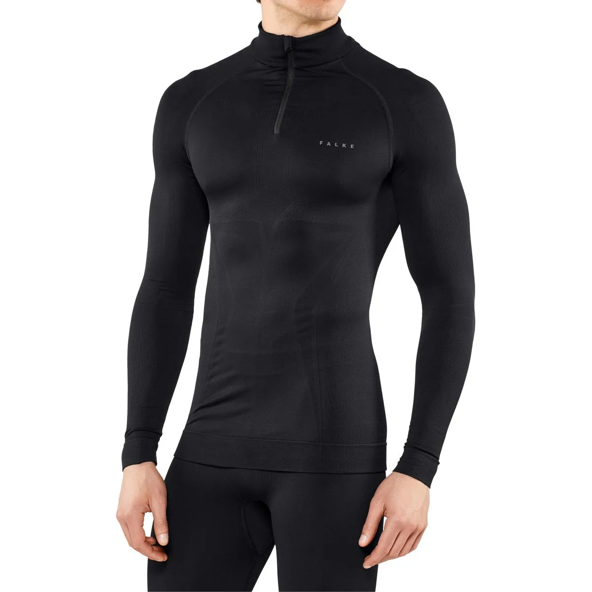 Maximum Warm Zip Herren Unterhemd, schwarz XXL