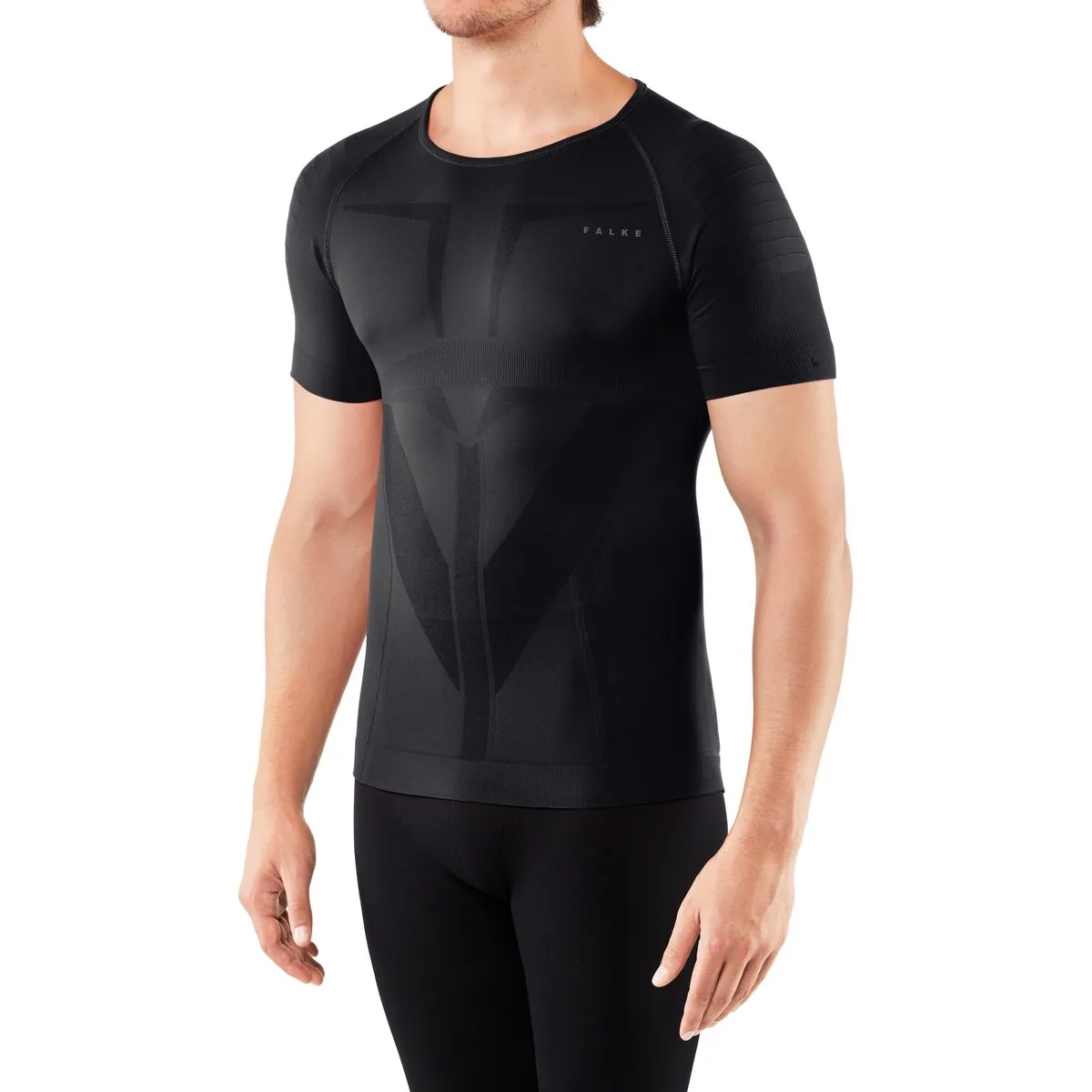 Shortsleeved Herren Unterhemd, schwarz S