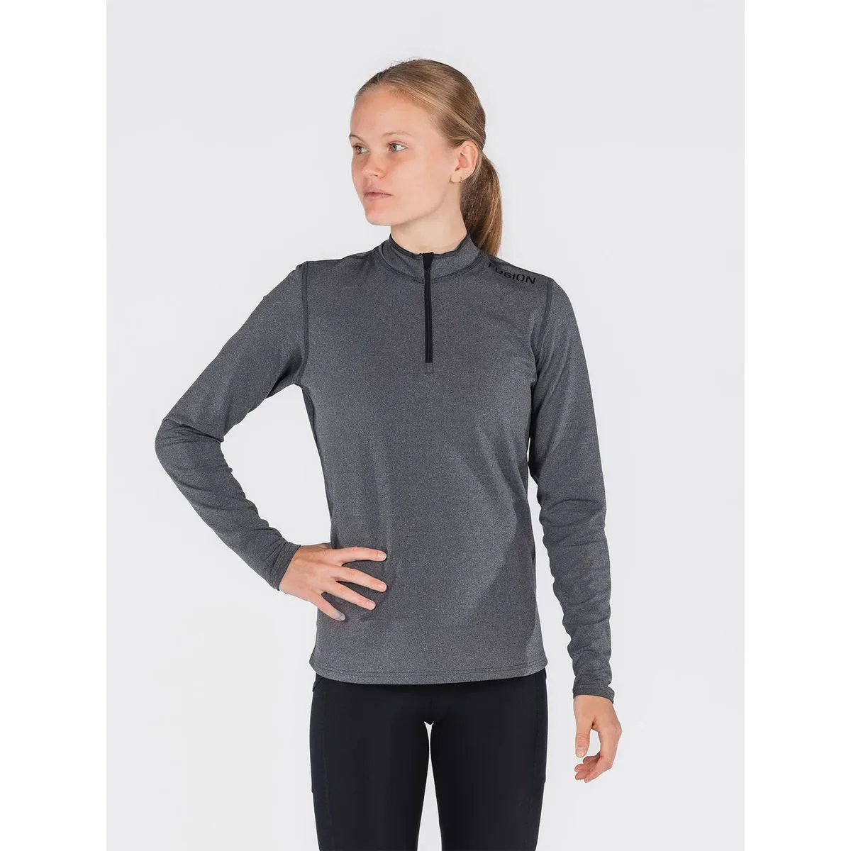 C3 Zip Damen Rollkragenpullover, grau M