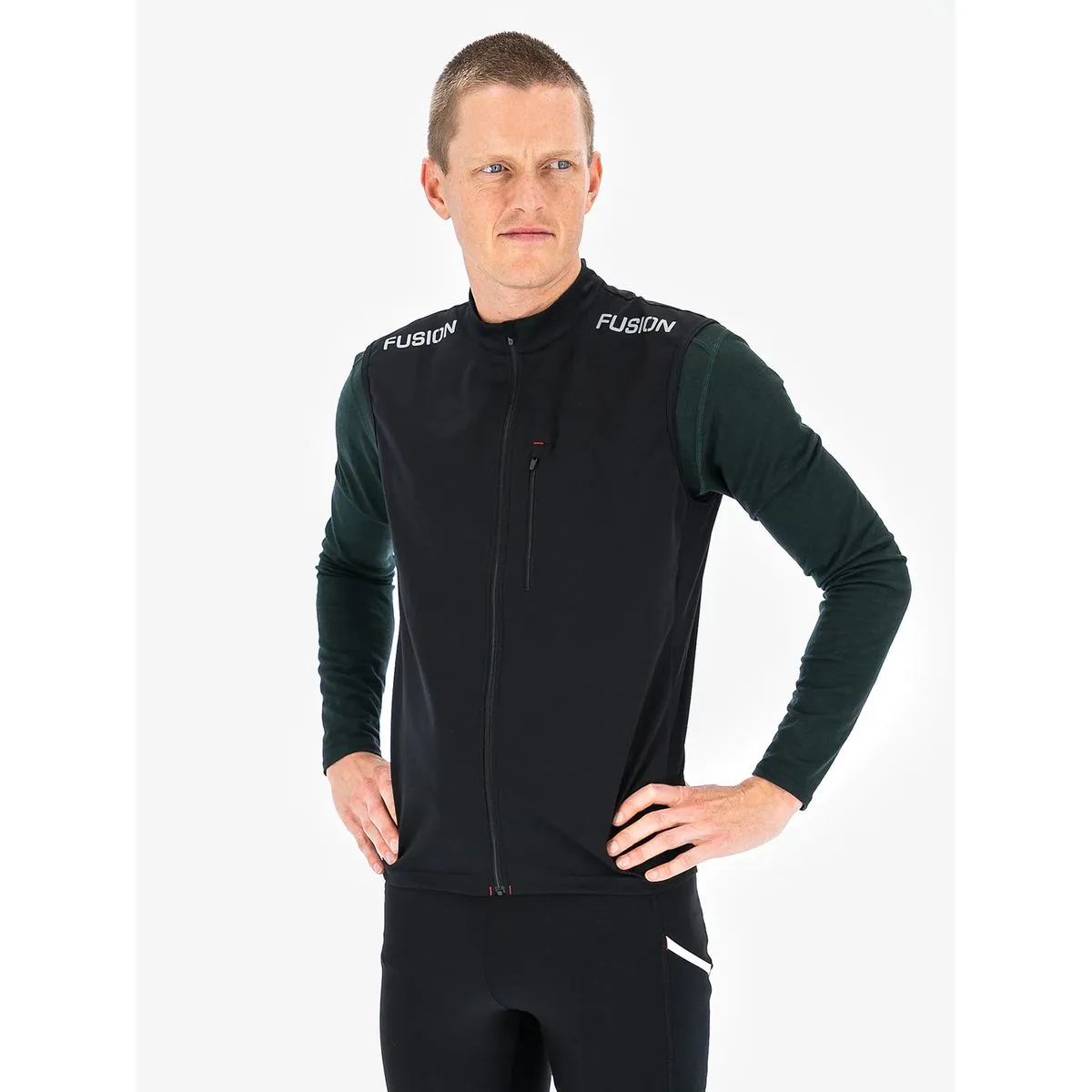 S2 Run Herren Weste, schwarz XL