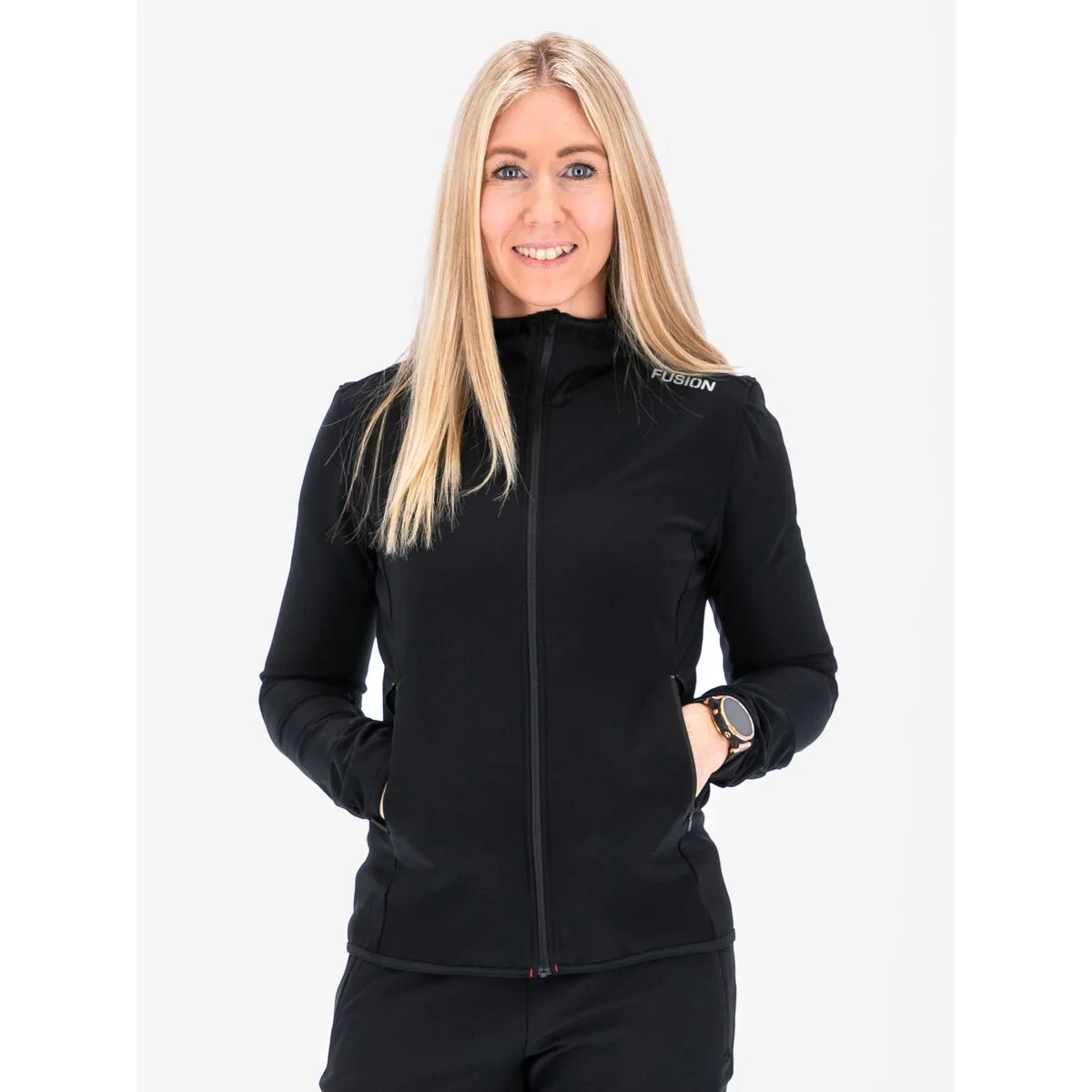 Recharge Damen Rollkragenpullover, schwarz M