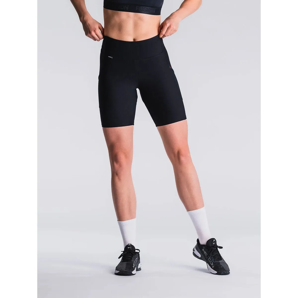 Short Gym Damen Tights, schwarz S