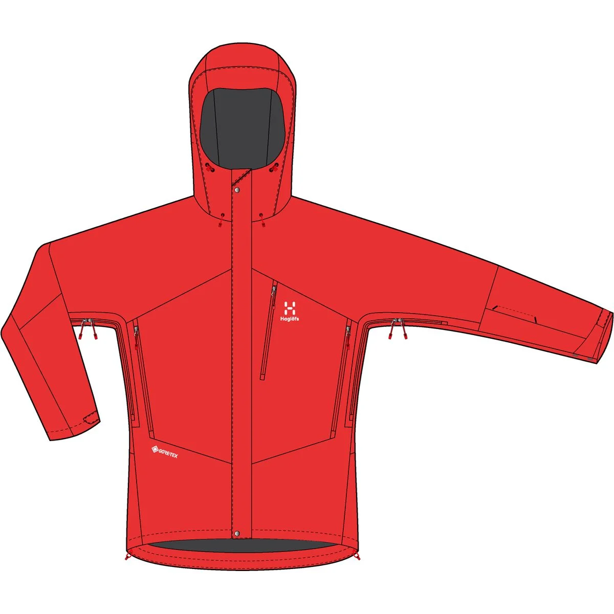 Astral GTX Damen Funktionsjacke, rot S