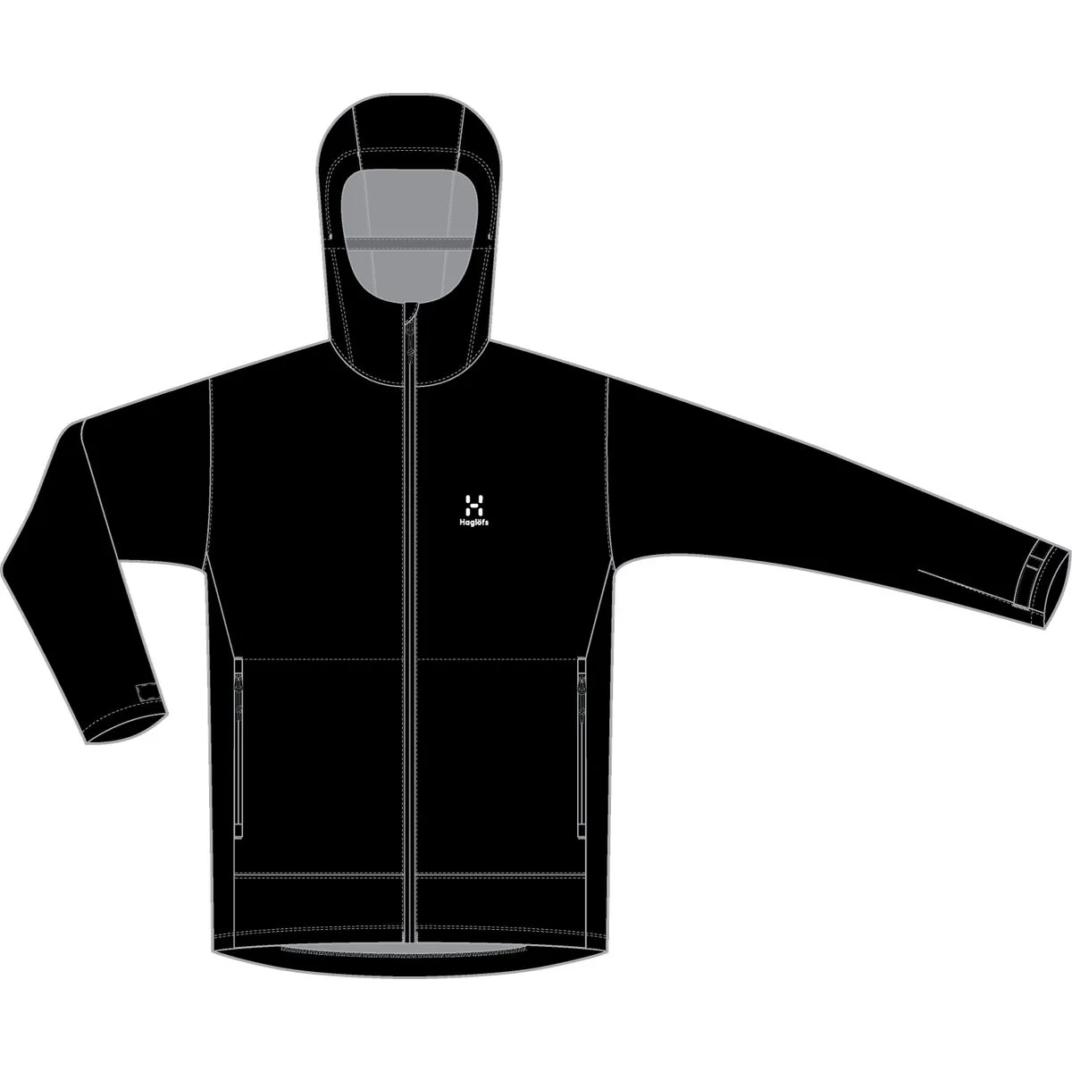 Chilly Softshell Herren Funktionsjacke, schwarz L