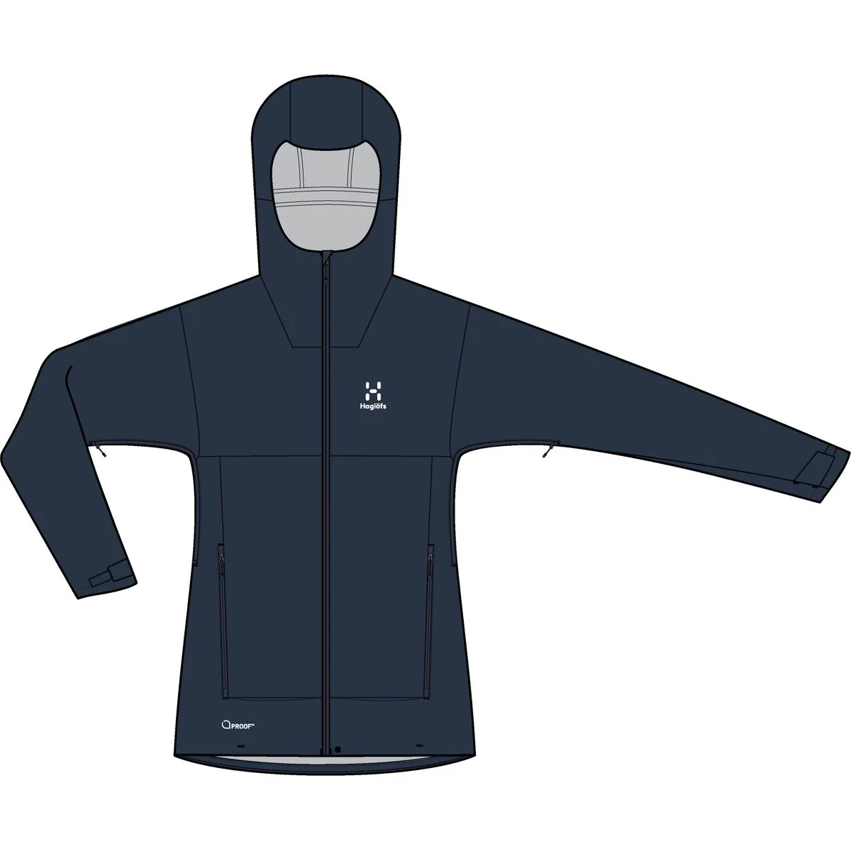 Front Proof Damen Funktionsjacke, blau XS