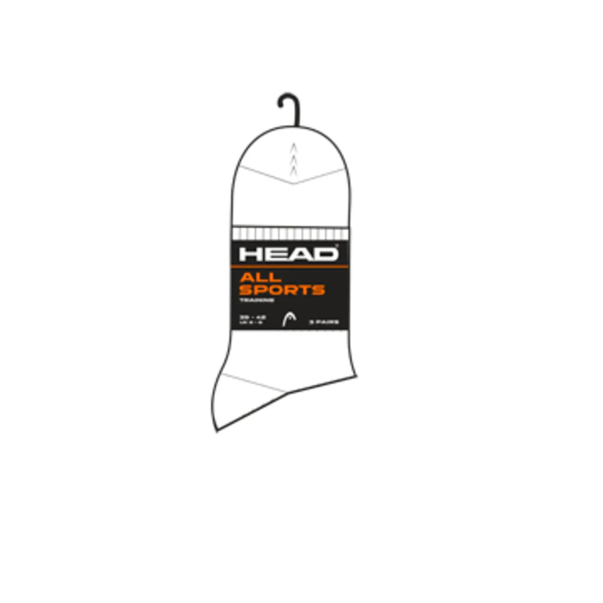 Training All Sports - 3-er Pack Socken, weiß 35-38