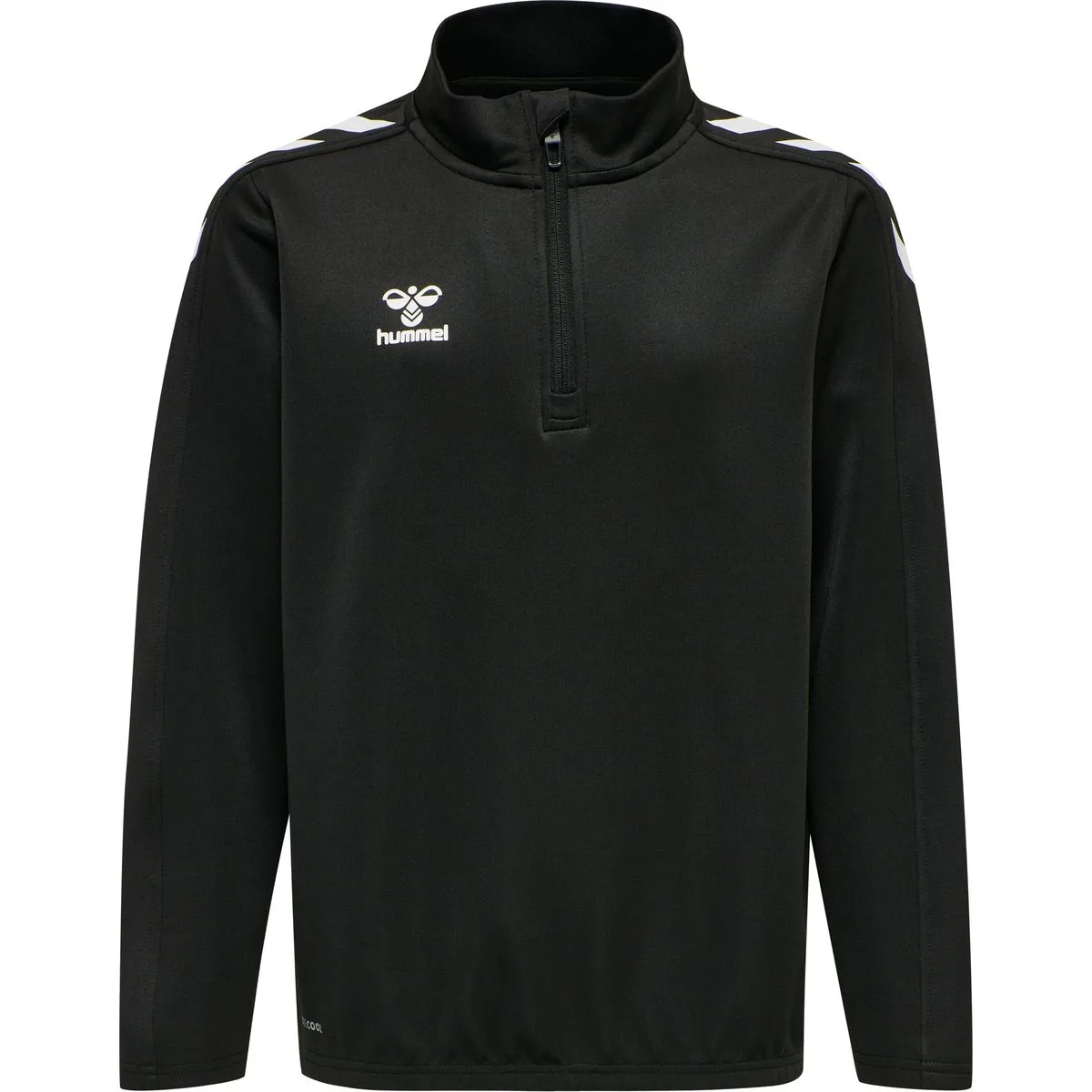 Hummel Core XK (halber Reißverschluss) Poly Kinder Sweatshirt, schwarz