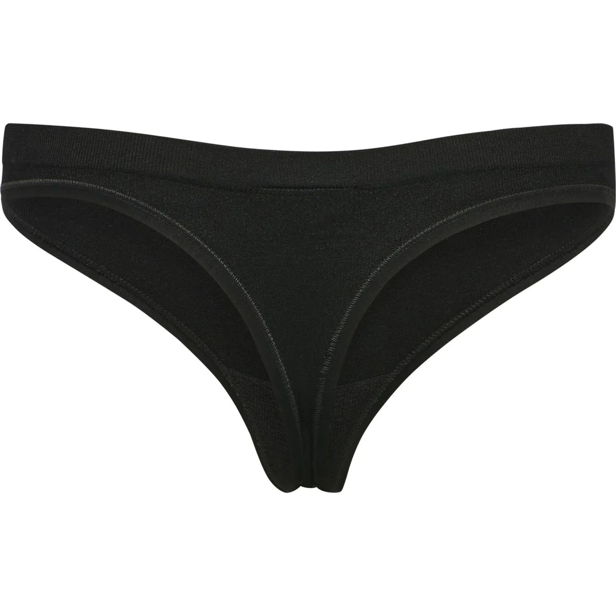Juno 3er-Pack Seamless Thong Damen Unterhose, schwarz L