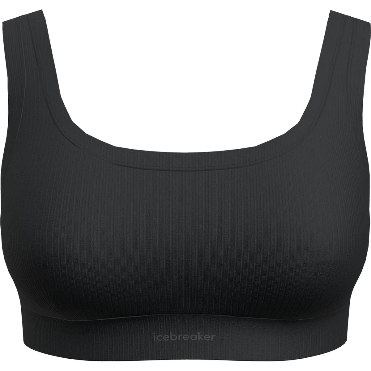 Icebreaker Merino Blend Rib Lotus Damen Sport-BH, schwarz