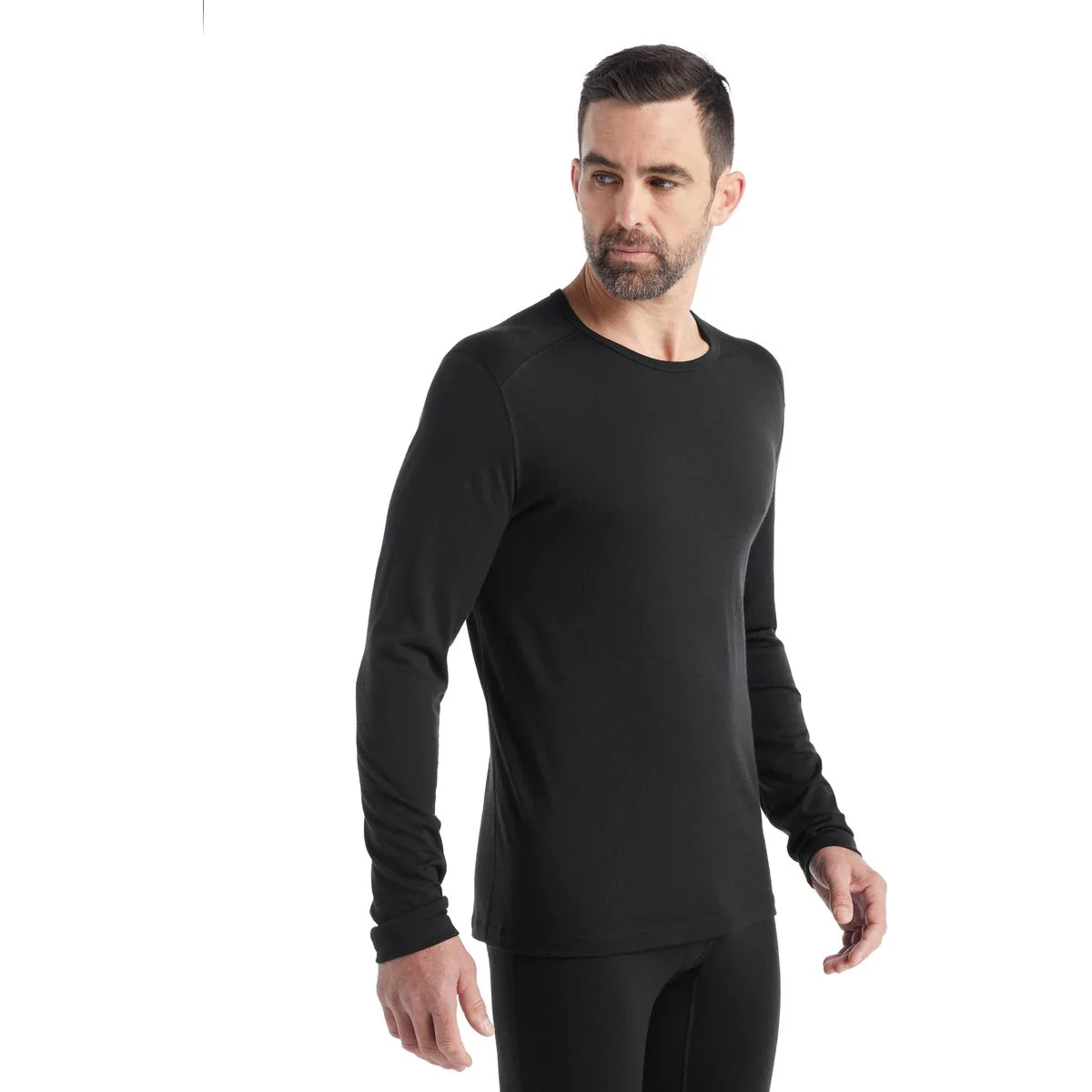 Icebreaker Merino 200 Oasis Crewe Herren Unterhemd, schwarz 9420058526382