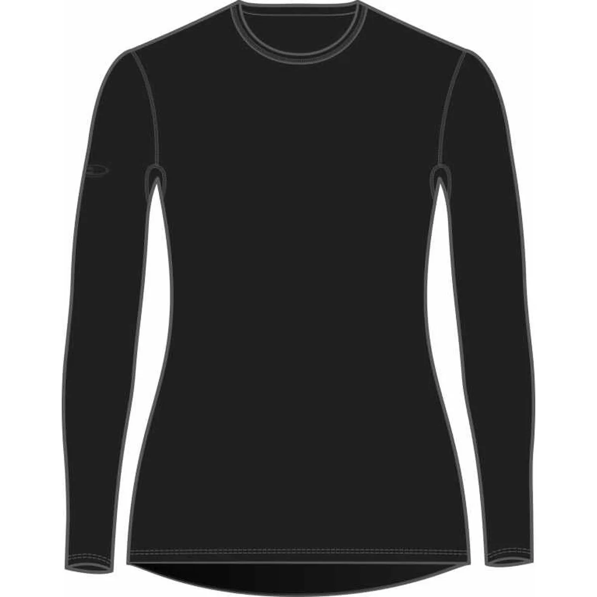 Icebreaker Merino 200 Oasis Crewe Damen Unterhemd, schwarz