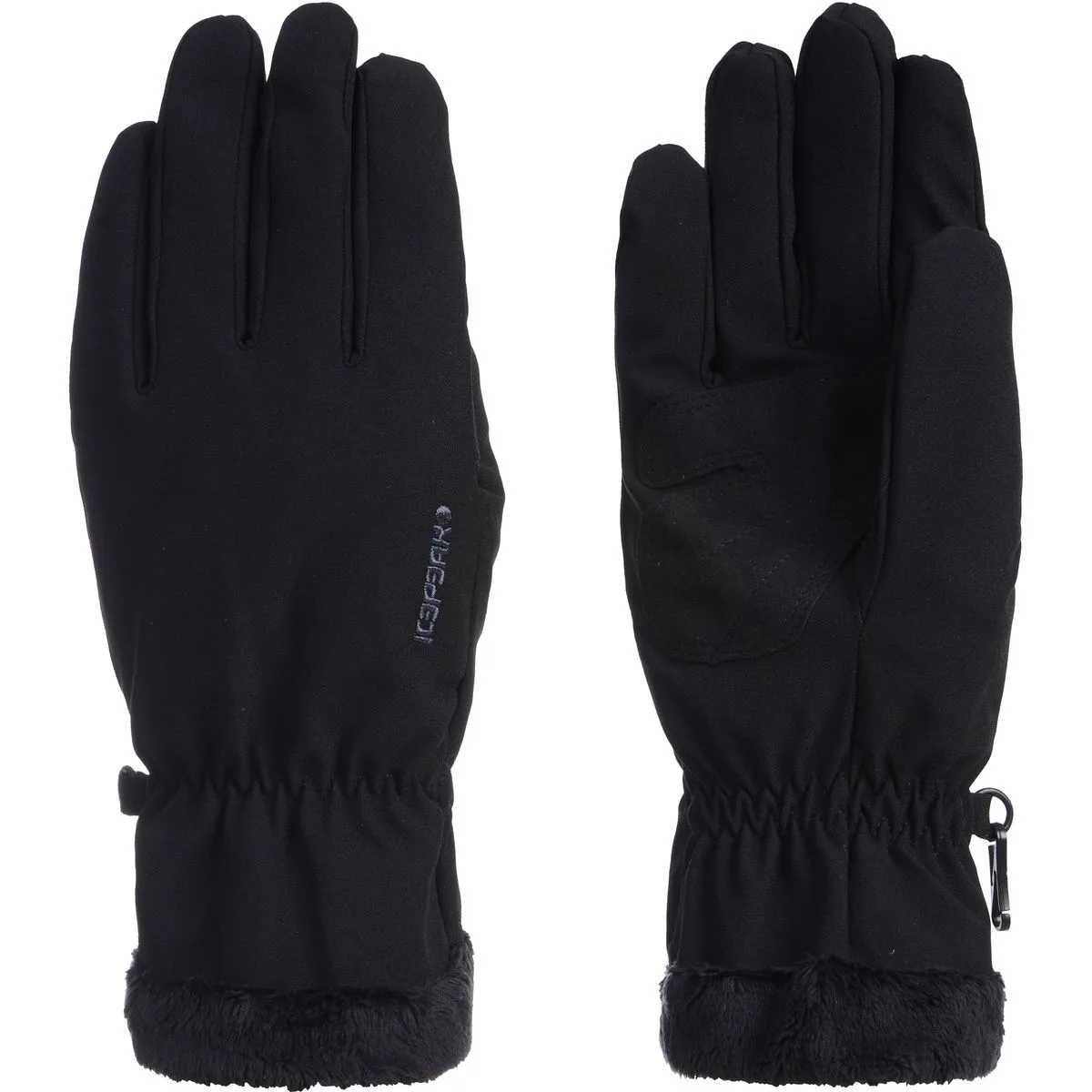 Hanau Damen Fingerhandschuhe, schwarz M