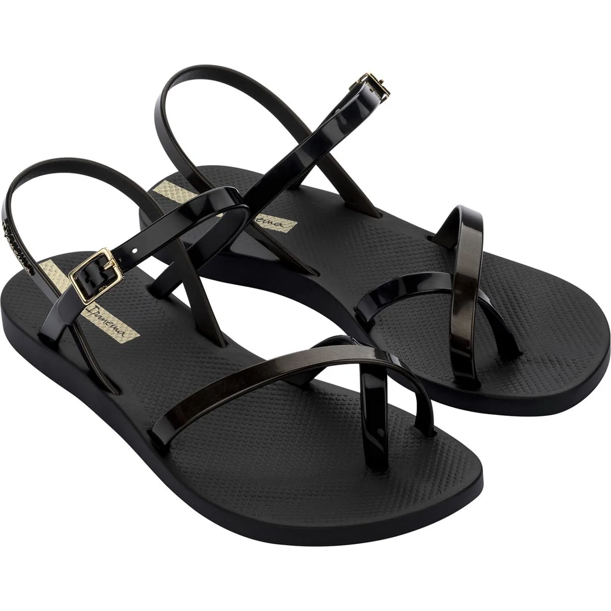 Fashion VIII Damen Badesandalen, schwarz, Größe 37 37
