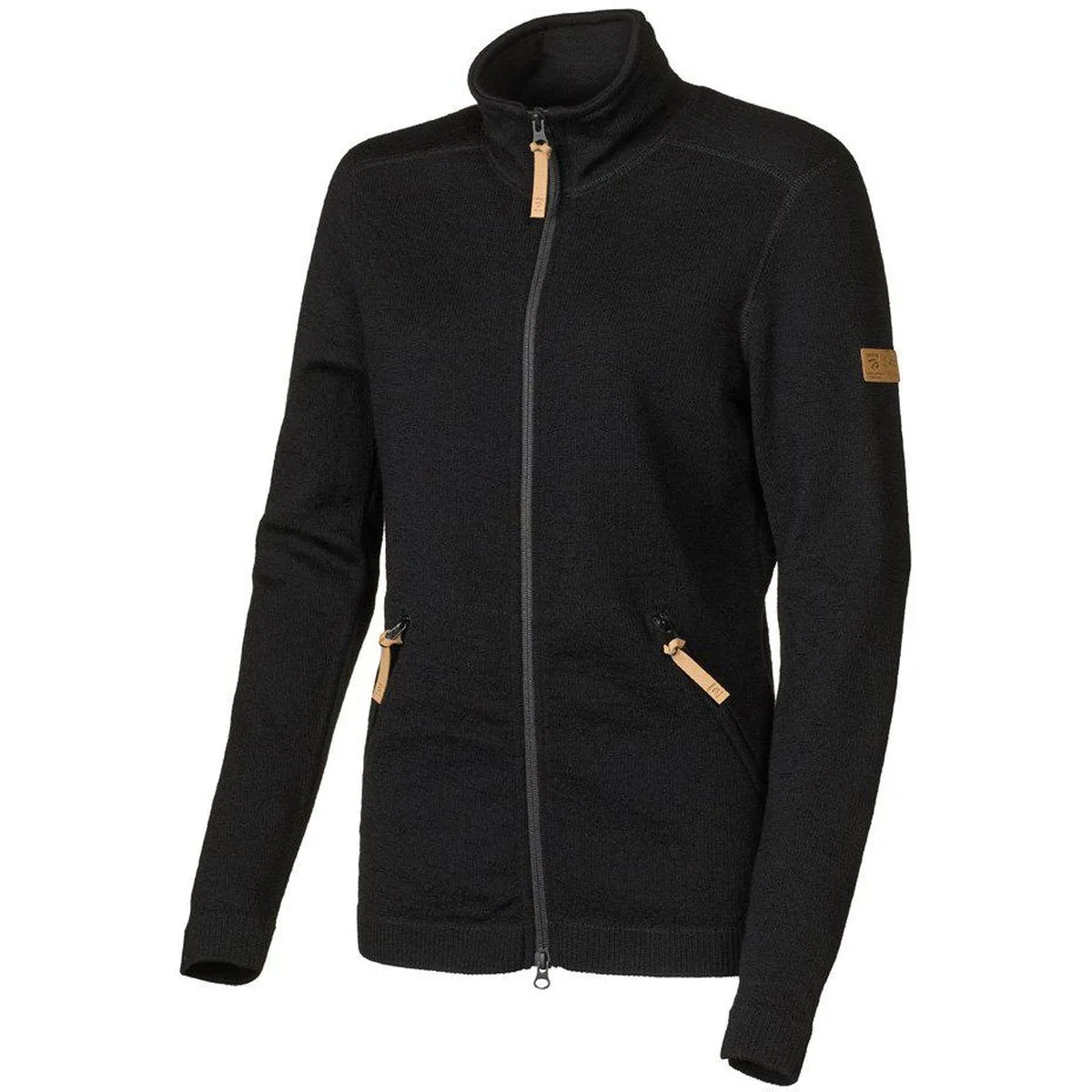 Vanja Full Zip Damen Midlayer, schwarz 38
