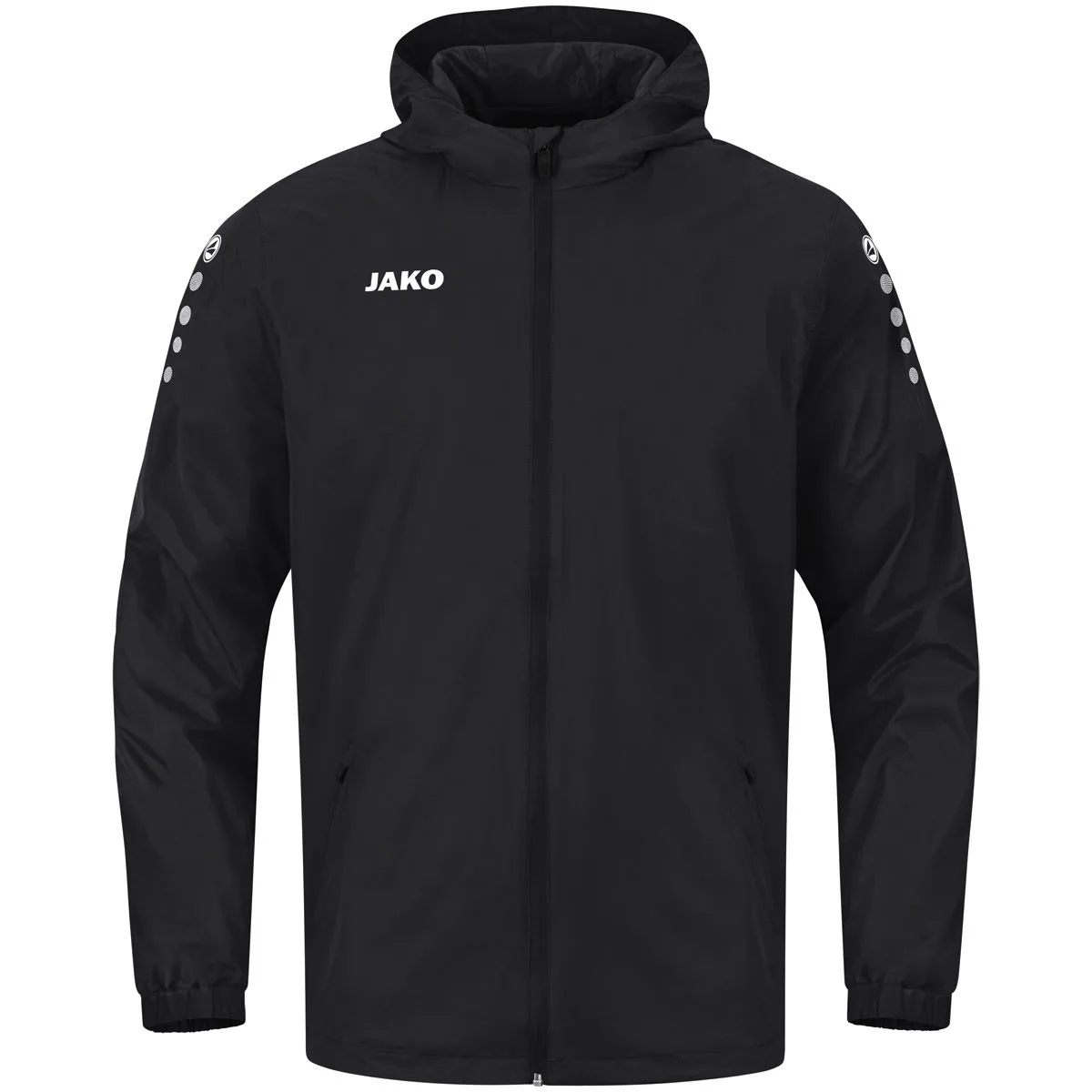 Jako Team 2.0 Kinder Regenjacke, schwarz