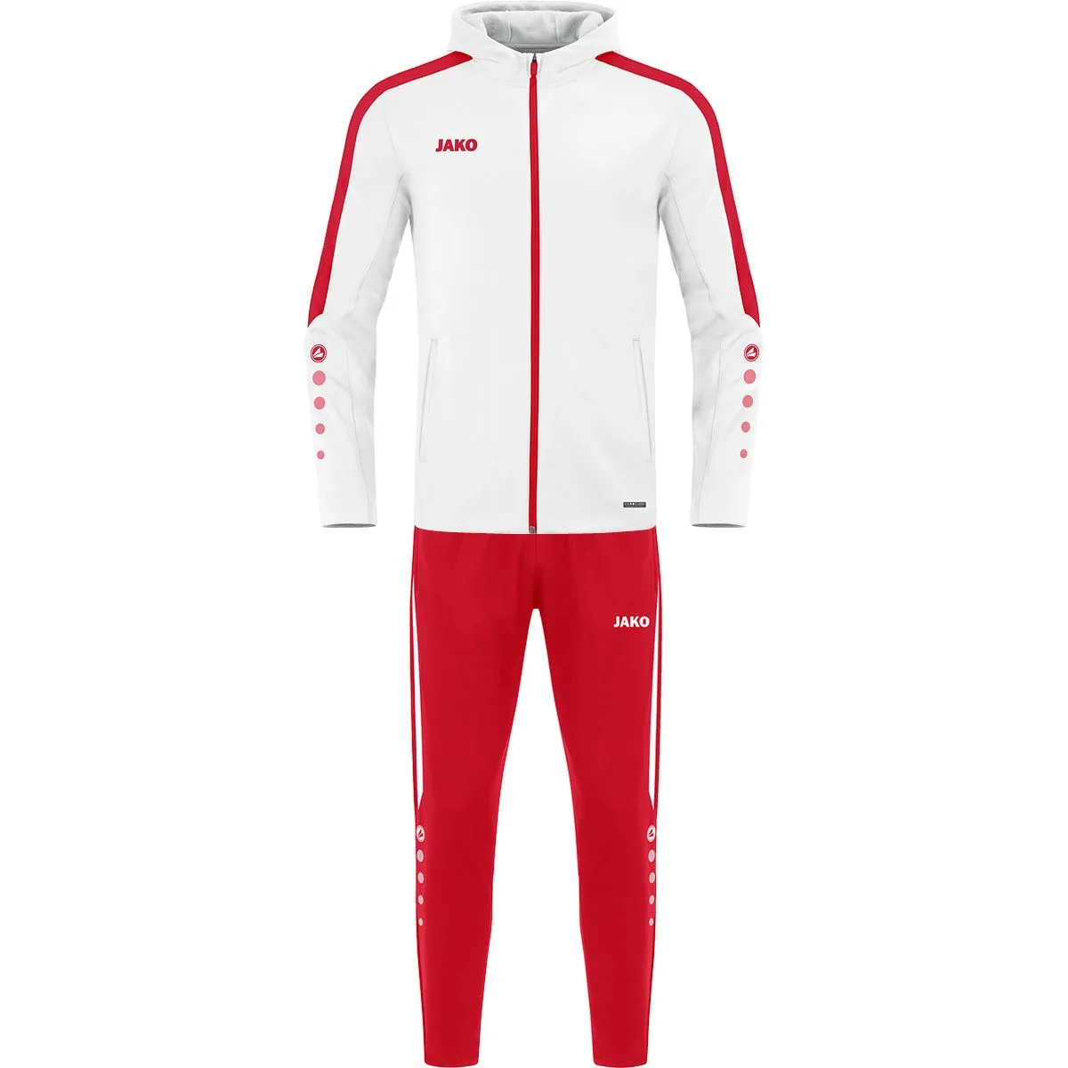 Polyester Power Damen Jogginganzug, weiß 38