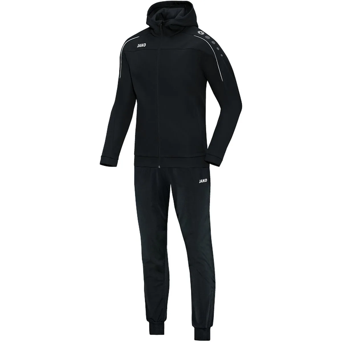 Polyester Classico Damen Trainingsanzug, schwarz 46