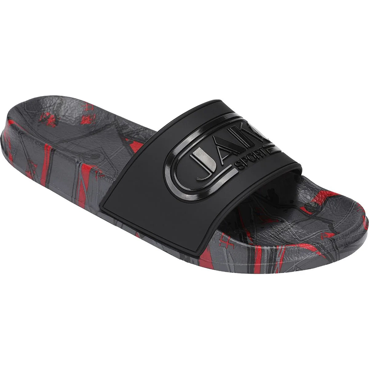 Lette Retro Badepantolette, schwarz, Größe 45 45