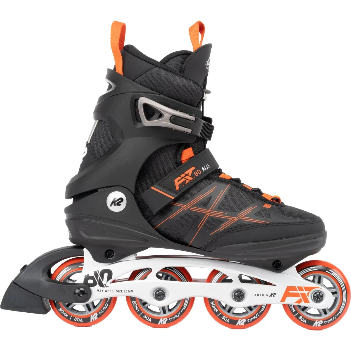 K2 F.i.t. 80 Alu Inlineskates, schwarz, Größe 47 886745962625