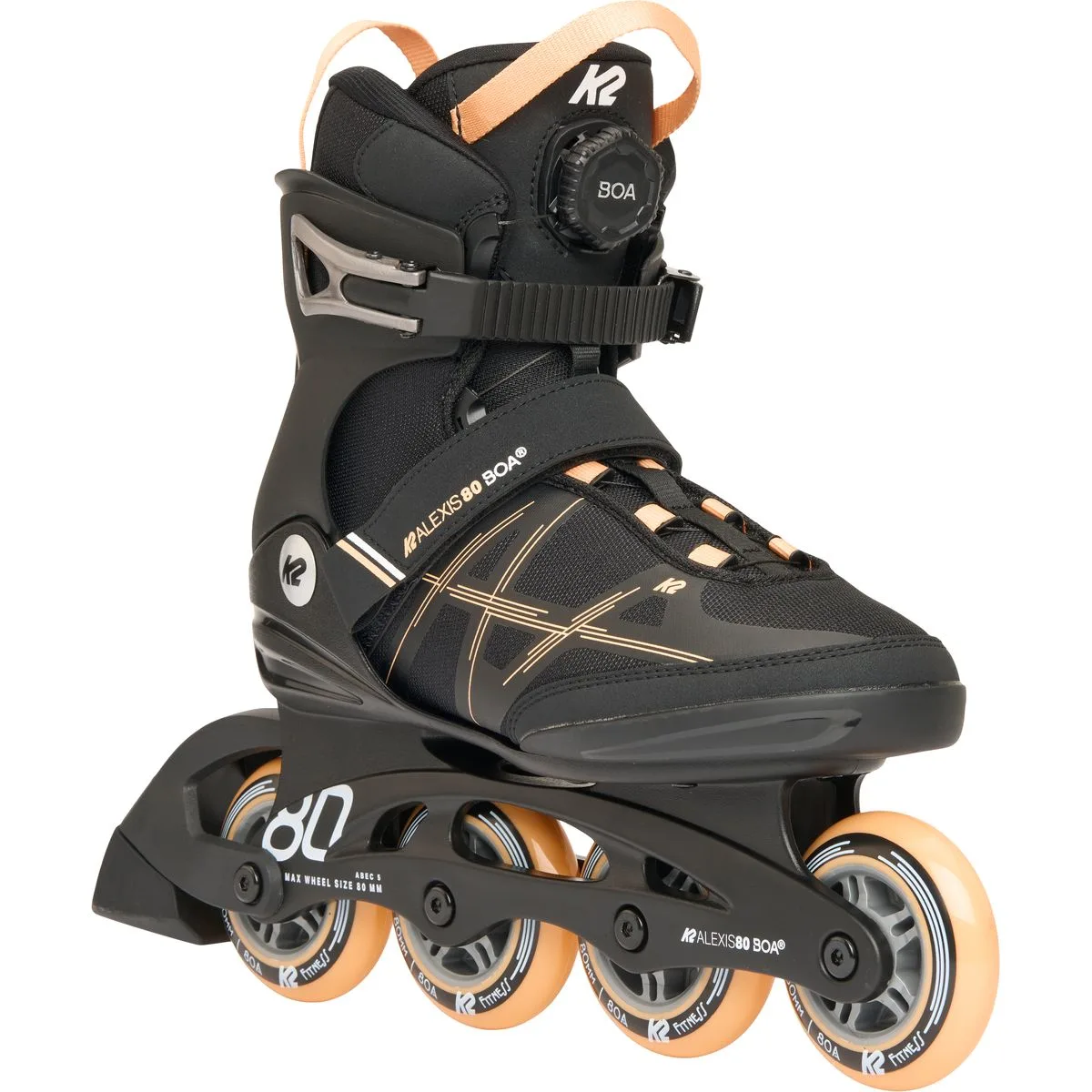 Alexis 80 Boa® Damen Inlineskates, schwarz, Größe 36 ½ 36 ½