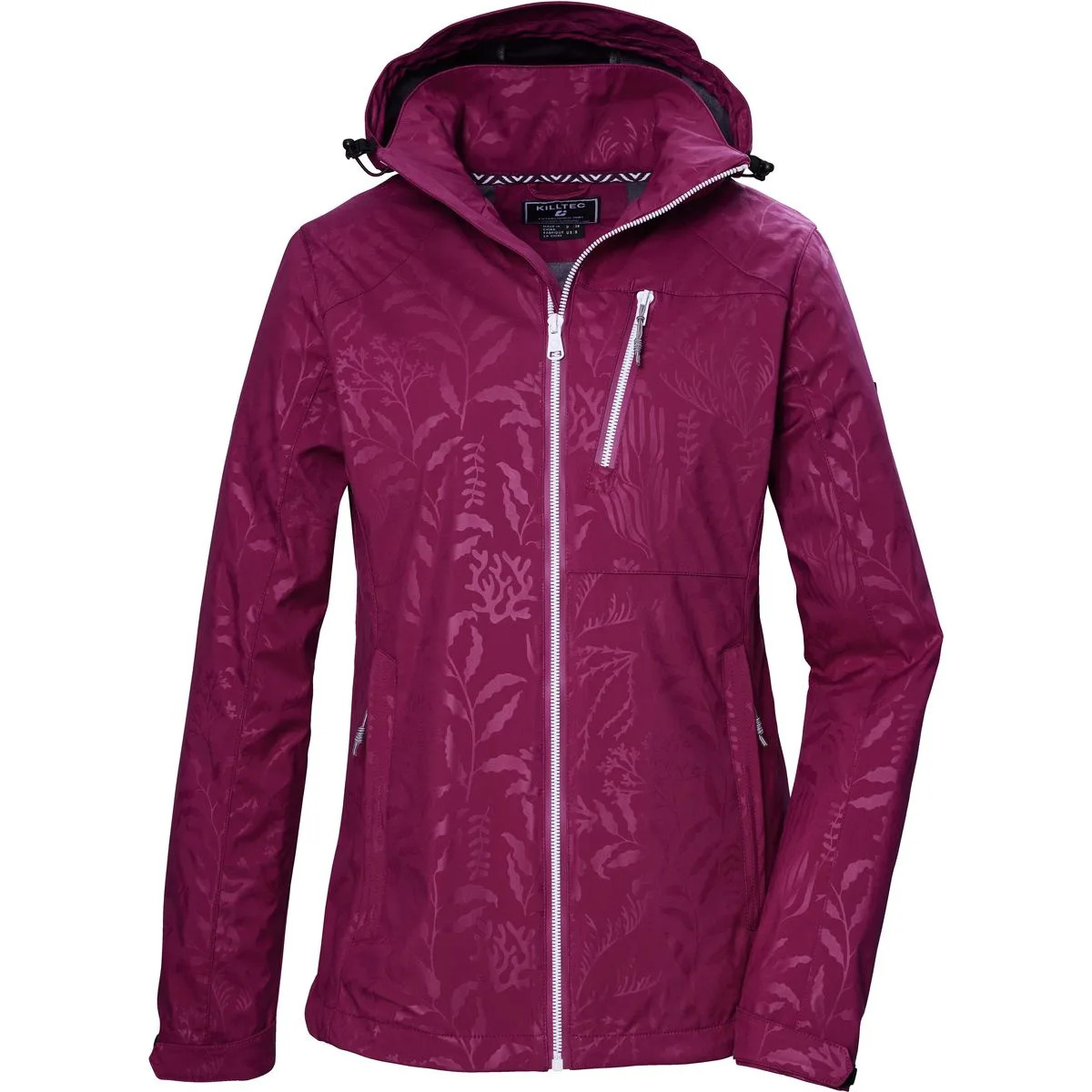 Kos 122 Floral Damen Funktionsjacke, rot 46