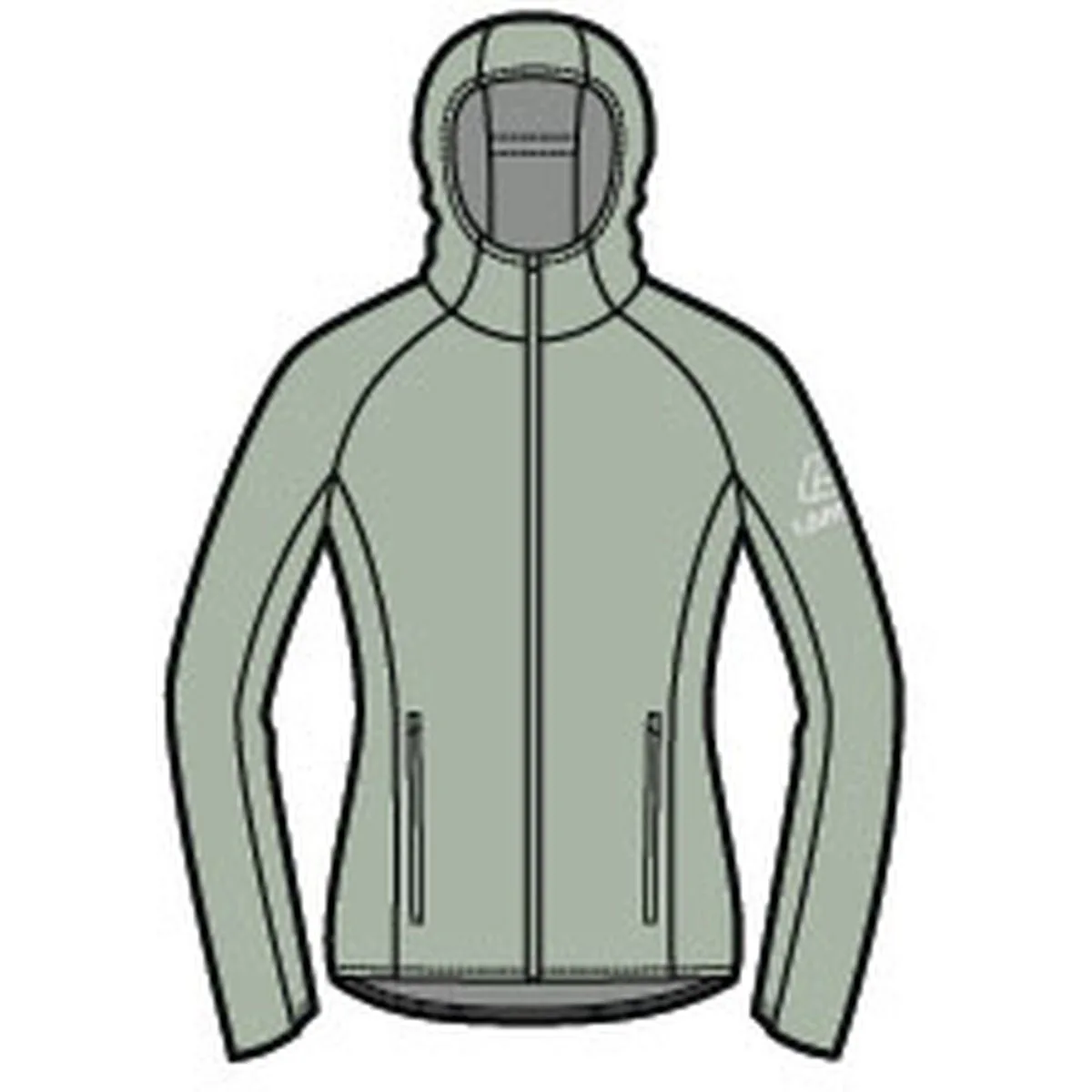 Löffler Hooded WPM Pocket Regenjacke, braun 36