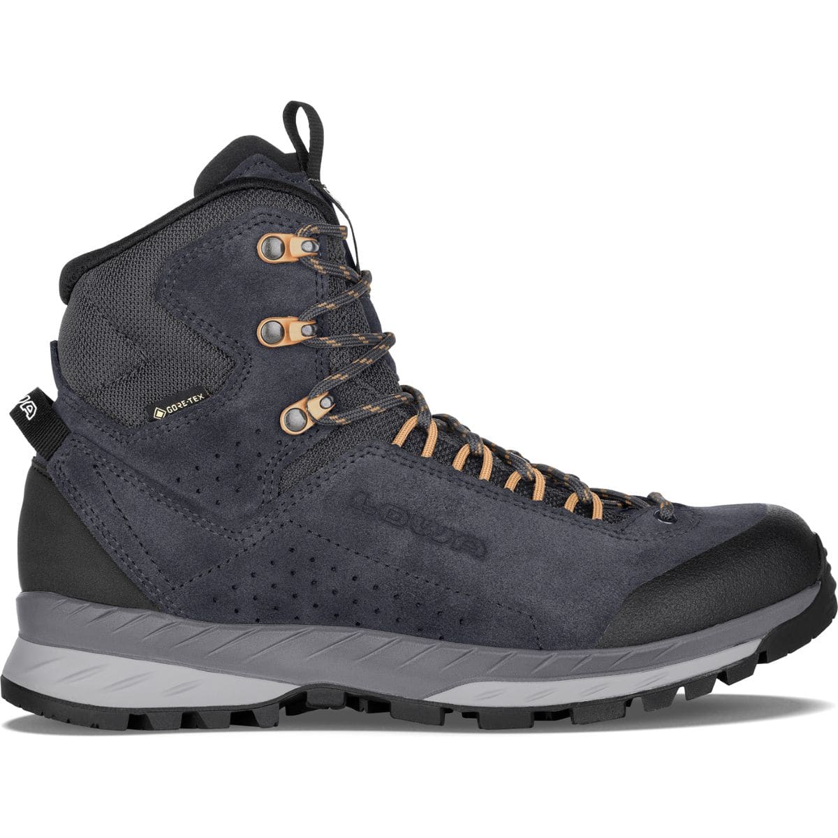 Delago GTX Mid Damen Trekkingstiefel, blau, Größe 42 ½ 42 ½
