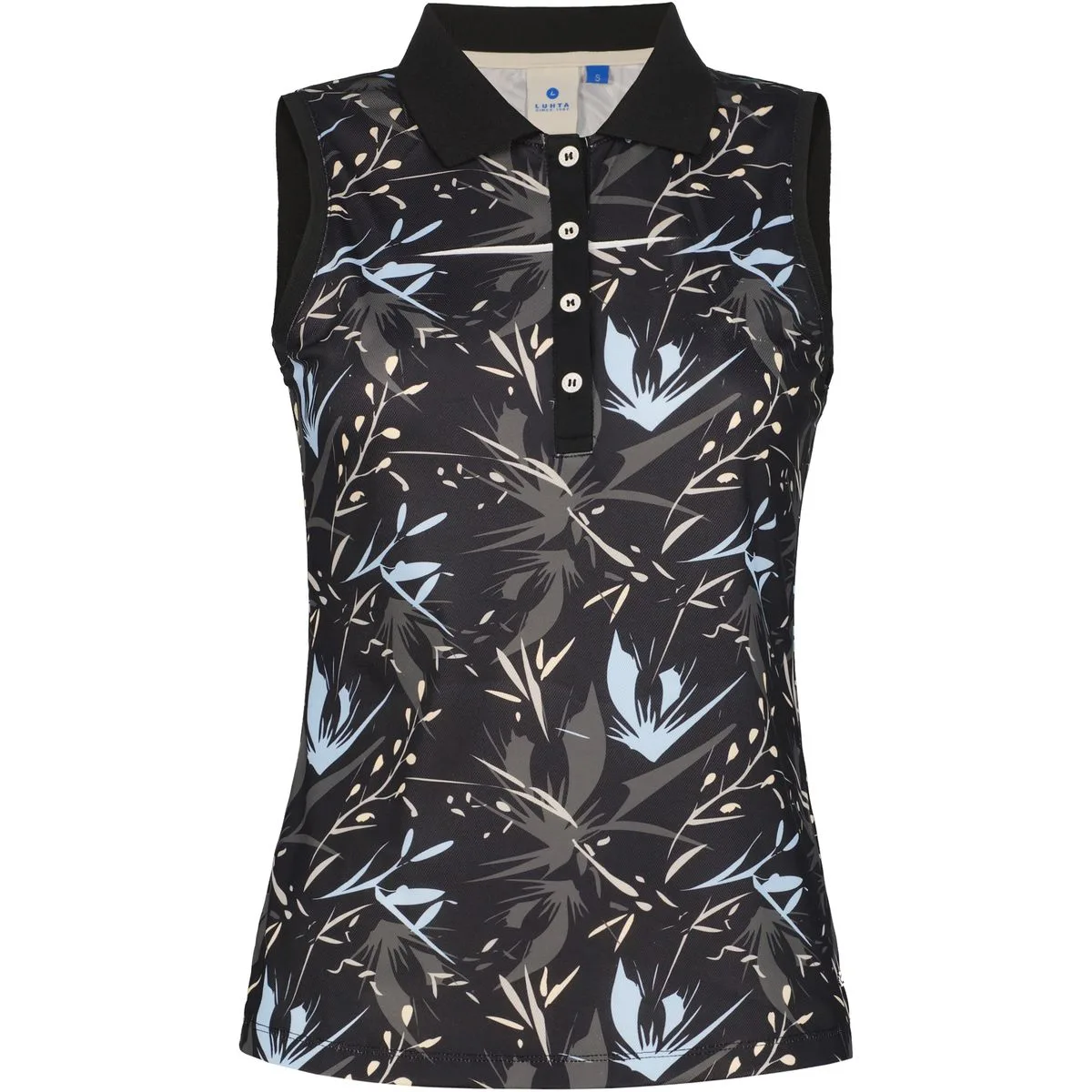 Auutinen Damen Poloshirt, schwarz XL