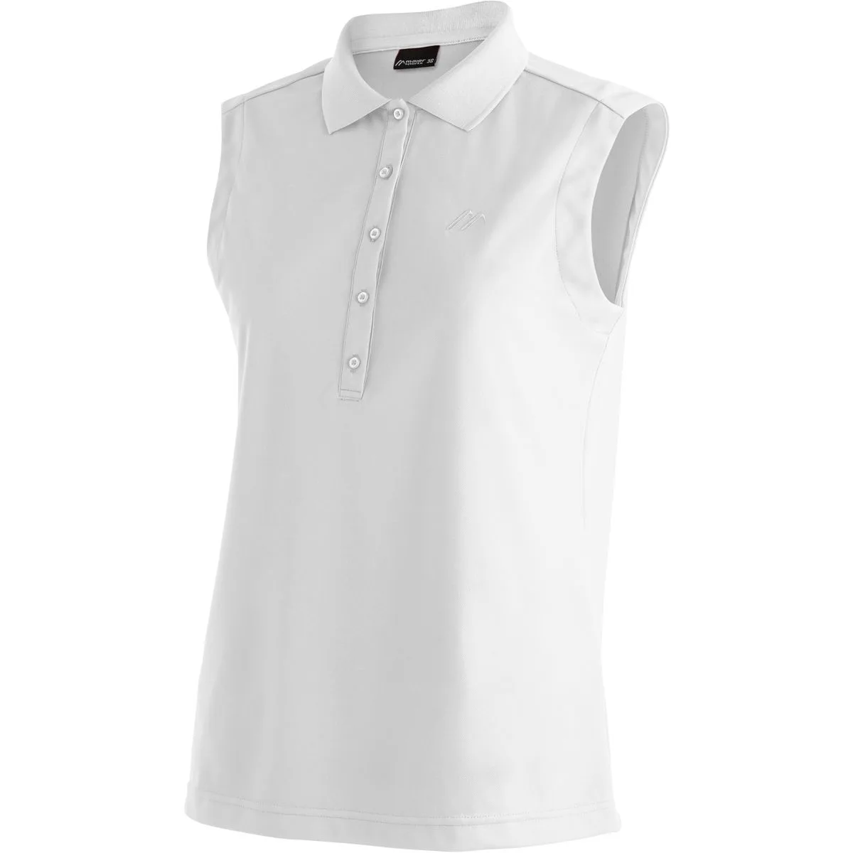 Ulrike Sleeveless Damen Poloshirt, weiß 40