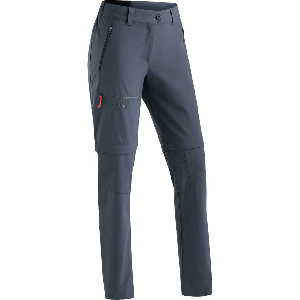 Maier Sports Nata Zip Loop Damen Hose, blau 4065716195491
