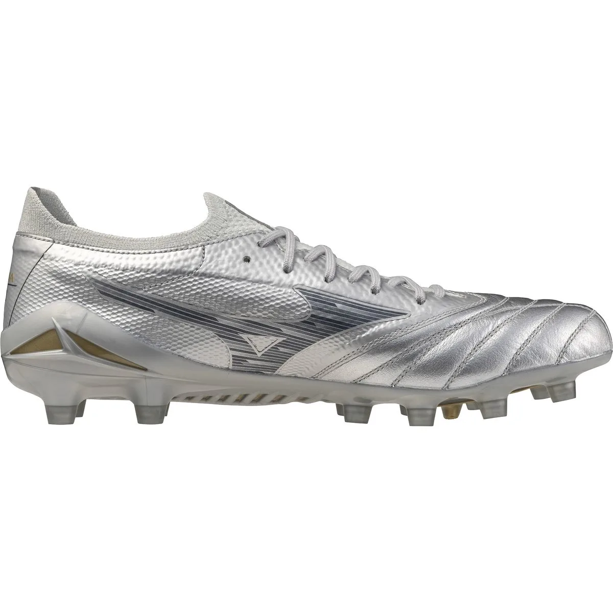 Mizuno Morelia Neo IV Beta Elite FG Nockenschuhe, silber, Größe 42