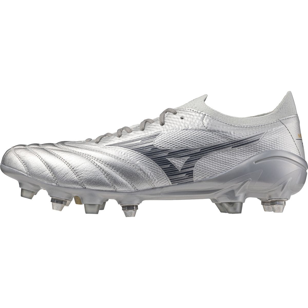 Mizuno Morelia Neo IV Beta Elite Mix Stollenschuhe, silber, Größe 42